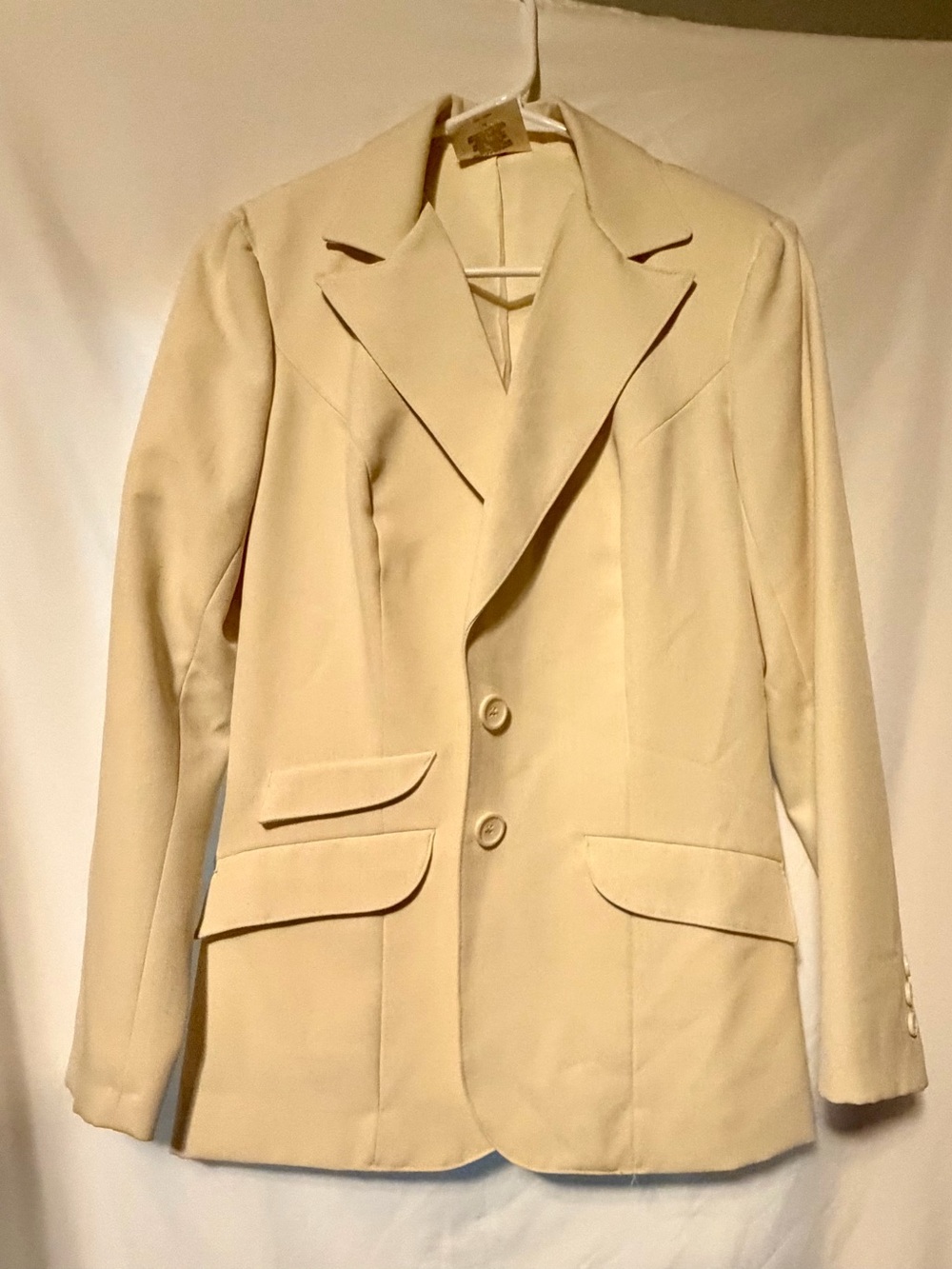 Cream Women's Blazer Jacket - Tailored Suit Jacket